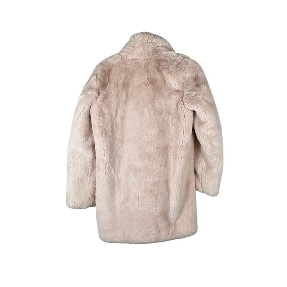 Apparis Light Pink Faux Fur Coat Jacket Size S - Picture 9 of 9